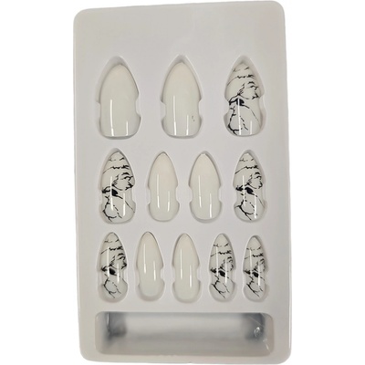 Leventi Umělé nalepovací nehty s dekorem a s lepící ploškou-s3- 12 ks – Zboží Dáma