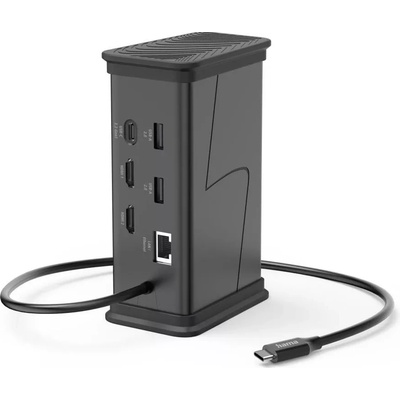 Hama Докинг станция USB-C "Connect2Office Black", 9 порта, 2x HDMI, USB-A, USB-C, LAN (HAMA-200150)