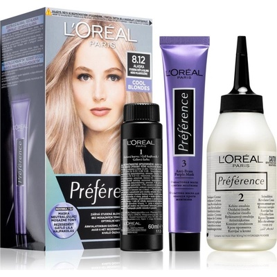 L’Oréal Paris Préférence farba na vlasy odtieň 8.12 Light Ash Beige Blonde