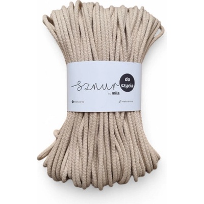 Bavlněná šňůra na šití 6mm/50m - KARAMEL