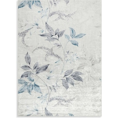 Takoy Koberec 160x220 cm krémovo-modrý zdobený rostlinným motivem LOTUS 6-HF-490265 | 160 x 220 cm