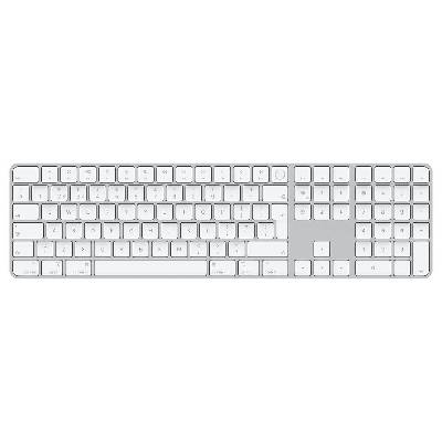 Безжична клавиатура за Mac компютри с M1 процесор (сребрист-бял) - Apple Magic Wireless Keyboard with Touch ID and Numeric Keypad BG (модел 2021) (mk2c3bg/a)