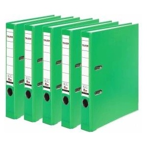 Falken 5x PP-Color plastic folder 5 cm narrow DIN A4 light green - 15047984