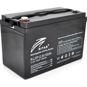Ritar Акумулаторна батерия Ritar Power LFP-12.8V-100AH, 12V, 100Ah, Insert M8: Позиция-C конектори (LFP-12.8V-100AH)
