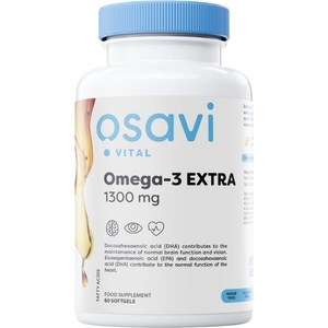 Osavi Omega-3 Extra 1300 mg [60 Гел капсули] Лимон