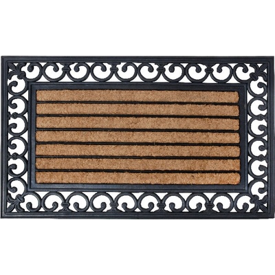 ESSCHERT DESIGN BEST FOR BOOTS s kokosovým vláknem a ornamenty černá 75,5 cm x 45,5 cm