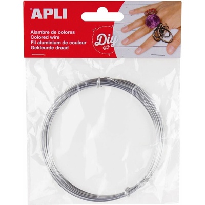 Modelovací drát Apli, 1,5mm x 5m, stříbrný