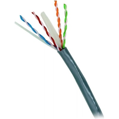 Datacom 1382 UTP Cat6 drát, UTP, Cat6, PVC, drát, Eca, 100m, šedý
