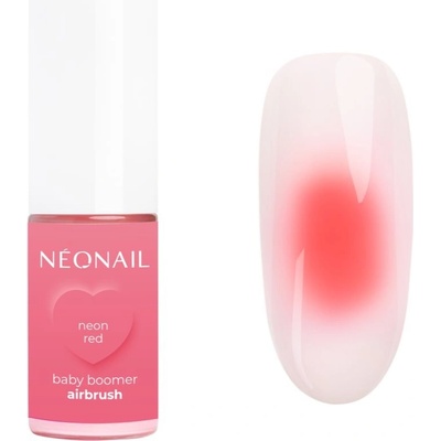 NeoNail Baby Boomer Airbrush farebný púder na nechty odtieň Neon Red 5 g