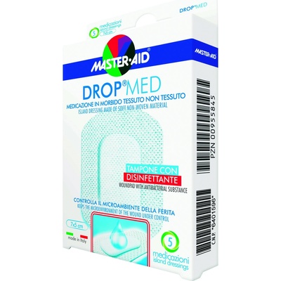 DROP MED Rychloobvaz sterilní antiseptický 7 x 5 cm 5 ks