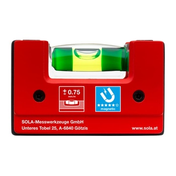 Image 1 of SOLA Нивелир Sola мини магнитен 68 мм, 0.75 мм/м, Go! magnetic (033 SOL1293)