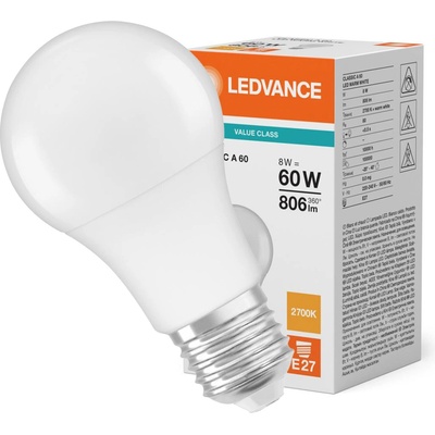 LEDVANCE Osram LEDVANCE Osram LED CLASSIC A 8.5W 827 FR E27 LED CLASSIC A 8.5W 827 FR E27