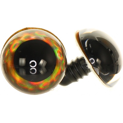 Oči metalické zlatohnědé 20 mm