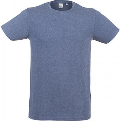 SF Men Prodloužené strečové triko Skin Fit s elastanem modrý námořní melír