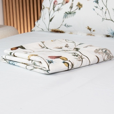 Takoy Prostěradlo 250x250 bavlněný satén květiny Julia-HT-01238 | 250x250 cm prostěradlo na postel