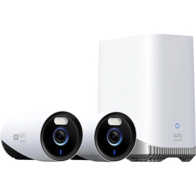 eufy Kомплект камери EufyCam E330 Professional 2 камер с HomeBase 3, 4K, AI, бял (E8601321)
