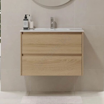 Bath Deluxe Шкаф за баня с мивка molde 80 см дъб (bt0144)