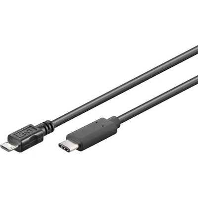 PremiumCord Кабел USB 2.0, USB-C - Micro-B, M/M, 1 м, черен KU31CB1BK (KU31CB1BK)