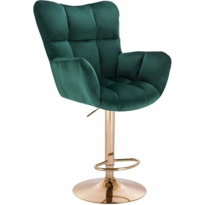 LuxuryForm Design Aurora Velur na zlatom tanieri zelené