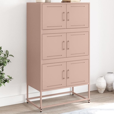 vidaXL 11461.846489 příborník růžový 68,5 x 38,5 x 123,5 cm ocel