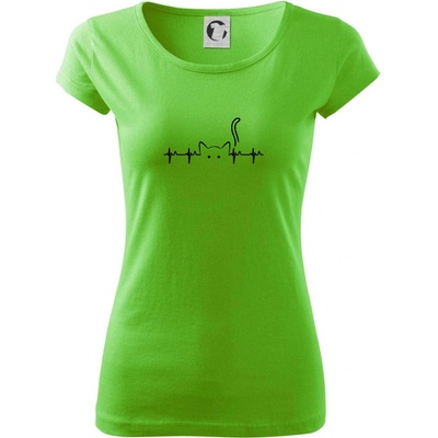 Mačka EKG Pure dámske tričko Apple Green
