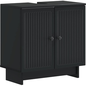 vidaXL Шкаф за мивка в баня EDE Черно 59, 5 x 31, 5 x 59 см (895906)
