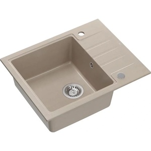 Quadron Вградена кухненска мивка от композит Quadron Pop Peter 116, бежов-инокс, 62x50 см (HCQP6250BEZP) Мивка за вграждане