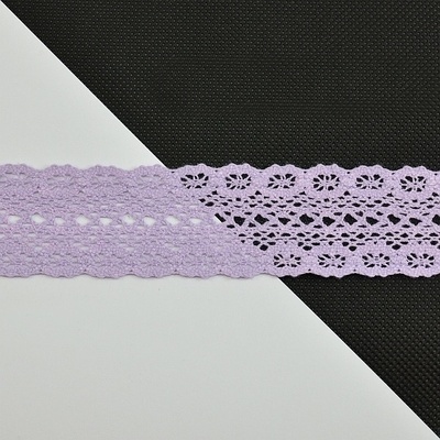 Prima-obchod Bavlněná krajka šíře 38 mm paličkovaná, barva Fialová sv. – Zbozi.Blesk.cz