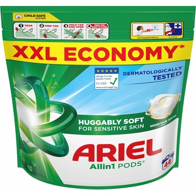Ariel All in 1 Pods prací kapsle Sensitive Skin 44 Ks