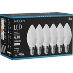 Mexen Nova 6x LED крушка E14, C37, 6W, Неутрална - 4000K, 630 lm - L102-E14-0640-01x06 (L102-E14-0640-01x06)