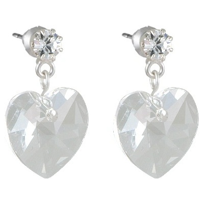 JSB se Swarovski Elements tvar srdce čiré 14620214 krystal