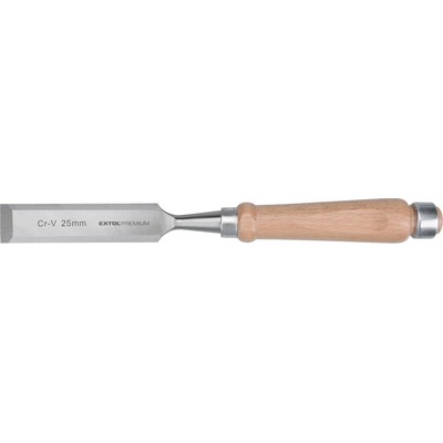 EXTOL PREMIUM Dláto s kvalitní bukovou rukojetí, 25mm, délka 280mm, CrV, 8812325