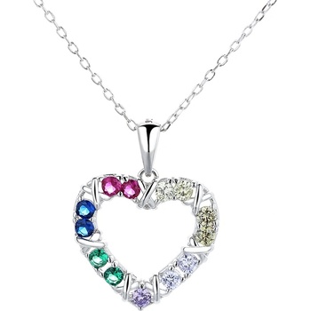 DELIS Медальон от сребро 925, jw1272, дизайн на сърце, с родиево покритие (jw1272)