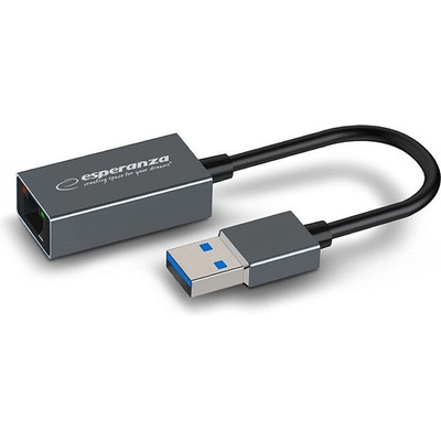Redukce USBA-RJ45 karta síťová 10/100/1000Mbps USB3.0–RJ45 ESPERANZA ENA101