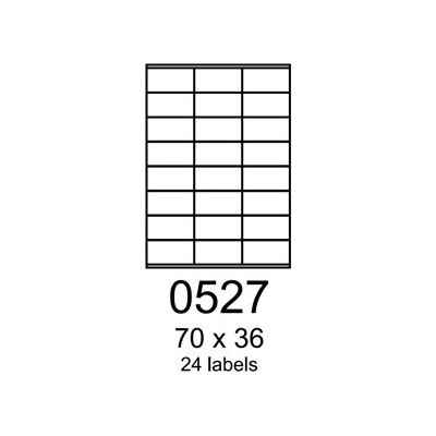 etikety RAYFILM 70x36 univerzálne biele R01000527A (100 list./A4) R0100.0527A