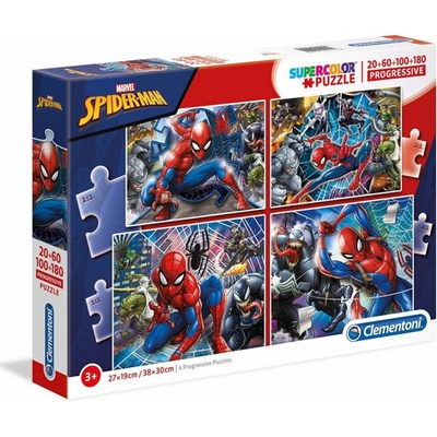 Clementoni Spider-Man 4v1 20+60+100+180 dielov