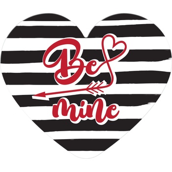 Image 1 of Табелка-картичка - Be mine (с форма на сърце)