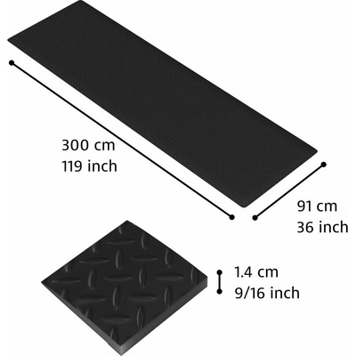 Notrax 479 Cushion Trax Protiúnavová rohož s diamantovým vzorom čierna 91 x 300 cm