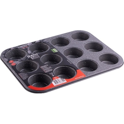 BRIO Black Stone-Форма за мъфини 12 броя, 35x26.5x3 см (103424)