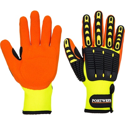 Portwest anti impact grip a721 / Ръкавици със защита от удар - жълто/оранжево m (a721y1rm)