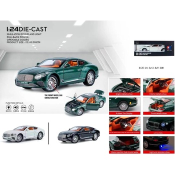 Image 1 of Armtoys КОЛЕКЦИОНЕРСКА МЕТАЛНА КОЛА БЕНТЛИ 1: 24 + ПУШЕК