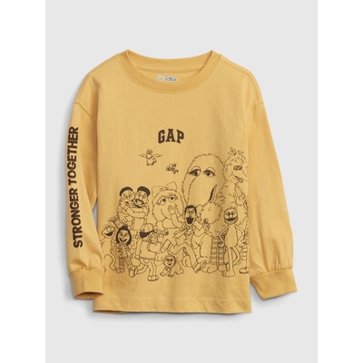 GAP Baby tričko organic & Sesame Street žltá