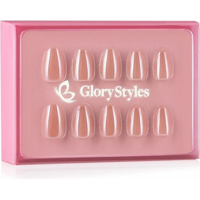 GloryStyles Nalepovací nehty nude 30 ks