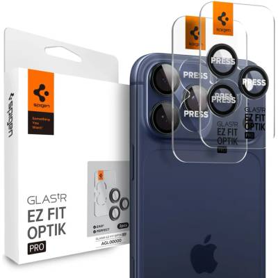 Spigen Капак за камера SPIGEN OPTIK. TR EZ FIT защитно стъкло 2 пак за iPhone 14 Pro / Pro Max / 15 Pro / Pro Max син титаний (AGL07164)