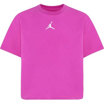 Air Jordan Детска тениска Air Jordan Jumpman Cropped T-Shirt Junior Girls - Laser Fuschia