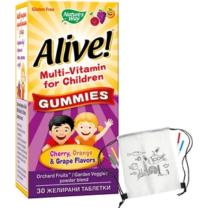 Nature's Way Alive Multi-Vitamin Gummies за деца, 30 желирани таблетки, Nature's Way (15790)