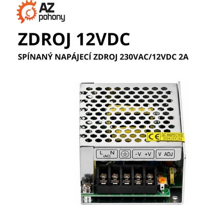 ZDROJ 12VDC - spínaný napájecí zdroj 230VAC/12VDC 2A