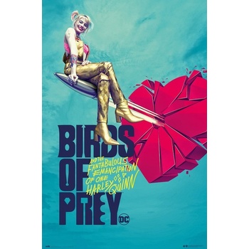 Plagát, Obraz - Birds of Prey: Podivuhodná premena Harley Quinn - Broken Heart, 61 × 91.5 cm