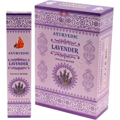 Ayurvedic Lavender indické vonné tyčinky 12 x 15 ks