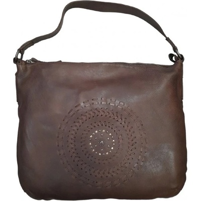 Gianni Conti dámská crossbody kabelka se vzorem 4616230 brown hnědá